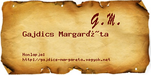 Gajdics Margaréta névjegykártya